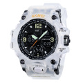 New Arrival SKMEI 1155B  White Color Men Chronograph Sport Digital and Analogue Sport Wristwatches Custom Your Own Logo